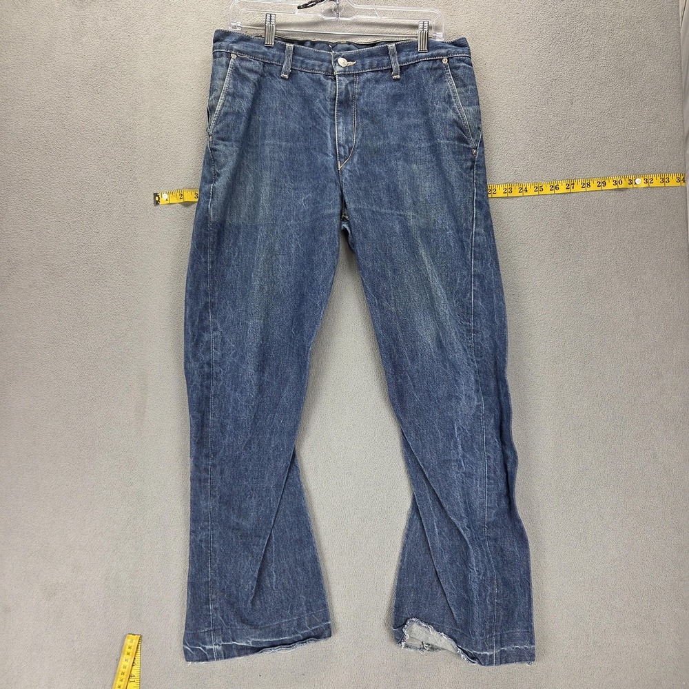 Vintage Levis Engineered Jeans Mens Blue Twisted Zip Fly Raw Hem Fits 30x30